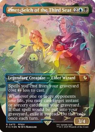 Emet-Selch of the Third Seat (Borderless) (Chocobo Track Foil) (FIC-473) - Commander: FINAL FANTASY Foil | Grognard Games