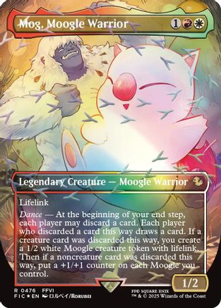 Mog, Moogle Warrior (Borderless) (Chocobo Track Foil) (FIC-476) - Commander: FINAL FANTASY Foil | Grognard Games