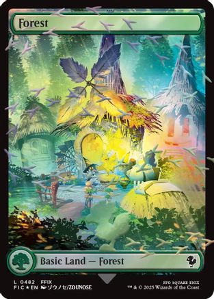 Forest (Chocobo Track Foil) (FIC-482) - Commander: FINAL FANTASY Foil | Grognard Games