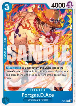 Portgas.D.Ace - P-074 (Pirate Foil) (P-074) - Premium Booster -The Best- Vol. 2 Foil | Grognard Games