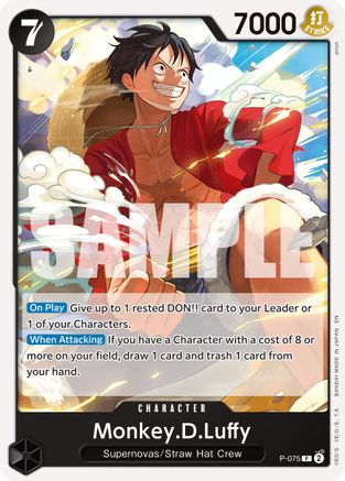 Monkey.D.Luffy - P-075 (Pirate Foil) (P-075) - Premium Booster -The Best- Vol. 2 Foil | Grognard Games
