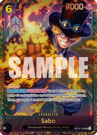 Sabo (Store Treasure Cup 2025) (OP13-120) - One Piece Promotion Cards Foil | Grognard Games
