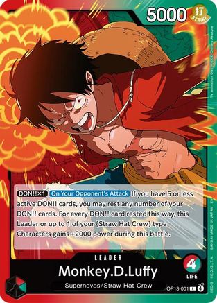 Monkey.D.Luffy (001) (OP13-001) - Carrying On His Will | Grognard Games
