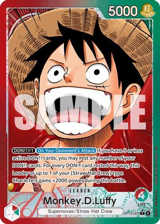 Monkey.D.Luffy (001) (Alternate Art) (OP13-001) - Carrying On His Will Foil | Grognard Games