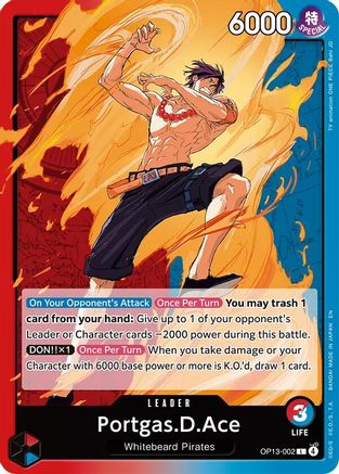 Portgas.D.Ace (002) (OP13-002) - Carrying On His Will | Grognard Games