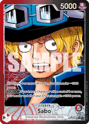 Sabo (004) (Alternate Art) (OP13-004) - Carrying On His Will Foil | Grognard Games