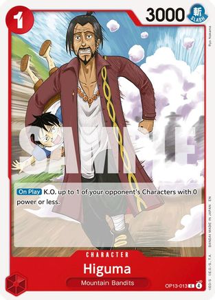 Higuma (OP13-013) - Carrying On His Will | Grognard Games