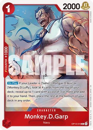 Monkey.D.Garp (OP13-016) - Carrying On His Will Foil | Grognard Games