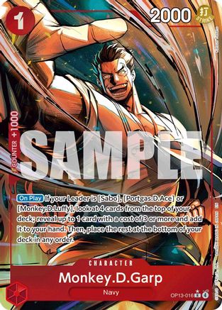 Monkey.D.Garp (Alternate Art) (OP13-016) - Carrying On His Will Foil | Grognard Games