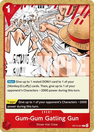 Gum-Gum Gatling Gun (OP13-021) - Carrying On His Will | Grognard Games