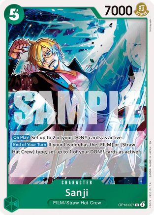 Sanji (OP13-027) - Carrying On His Will Foil | Grognard Games
