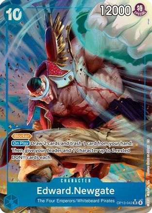 Edward.Newgate (Alternate Art) (OP13-042) - Carrying On His Will Foil | Grognard Games