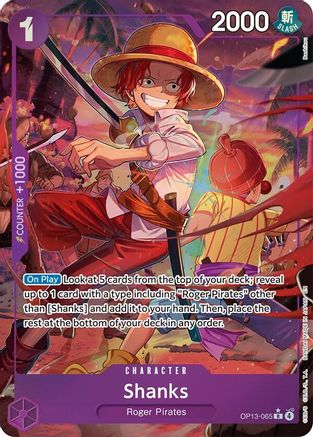 Shanks (065) (Alternate Art) (OP13-065) - Carrying On His Will Foil | Grognard Games