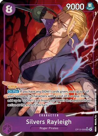 Silvers Rayleigh (Alternate Art) (OP13-066) - Carrying On His Will Foil | Grognard Games