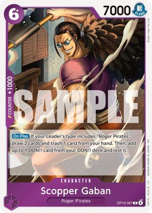Scopper Gaban (OP13-067) - Carrying On His Will Foil | Grognard Games