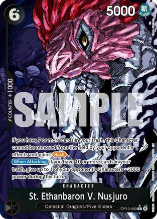 St. Ethanbaron V. Nusjuro (Alternate Art) (OP13-080) - Carrying On His Will Foil | Grognard Games