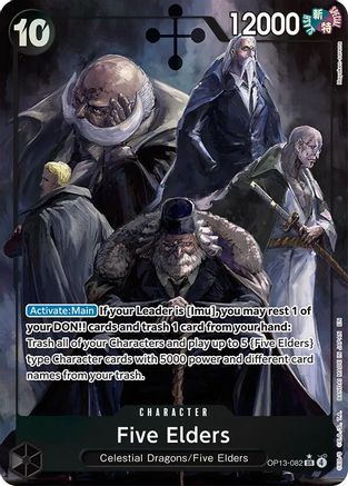 Five Elders (Alternate Art) (OP13-082) - Carrying On His Will Foil | Grognard Games