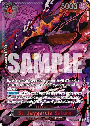 St. Jaygarcia Saturn (Parallel) (OP13-083) - Carrying On His Will Foil | Grognard Games