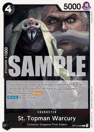St. Topman Warcury (OP13-089) - Carrying On His Will Foil | Grognard Games