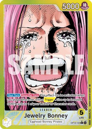 Jewelry Bonney (100) (Alternate Art) (OP13-100) - Carrying On His Will Foil | Grognard Games