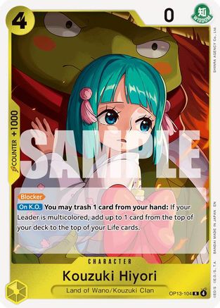 Kouzuki Hiyori (OP13-104) - Carrying On His Will Foil | Grognard Games
