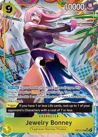 Jewelry Bonney (108) (Alternate Art) (OP13-108) - Carrying On His Will Foil | Grognard Games