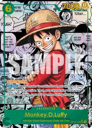 Monkey.D.Luffy (118) (Manga) (OP13-118) - Carrying On His Will Foil | Grognard Games