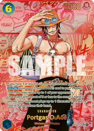 Portgas.D.Ace (119) (3rd Anniversary) (OP13-119) - Carrying On His Will Foil | Grognard Games