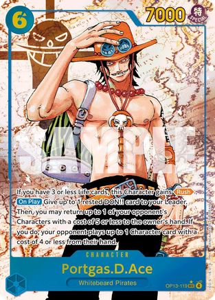 Portgas.D.Ace (119) (Parallel) (OP13-119) - Carrying On His Will Foil | Grognard Games