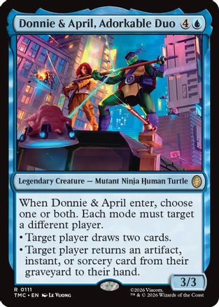 Donnie & April, Adorkable Duo (TMC-111) - Commander: Teenage Mutant Ninja Turtles | Grognard Games