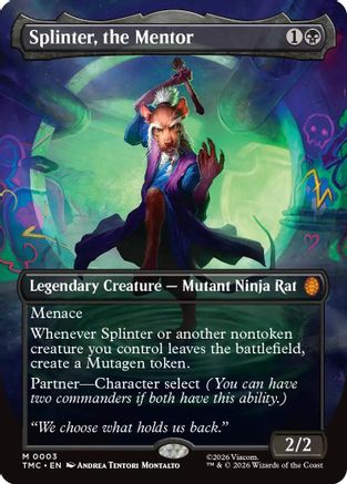 Splinter, the Mentor (Borderless) (TMC-003) - Commander: Teenage Mutant Ninja Turtles | Grognard Games