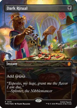 Dark Ritual (Borderless) (TMC-131) - Commander: Teenage Mutant Ninja Turtles Foil | Grognard Games