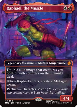 Raphael, the Muscle (Borderless) (TMT-004) - Teenage Mutant Ninja Turtles Foil | Grognard Games