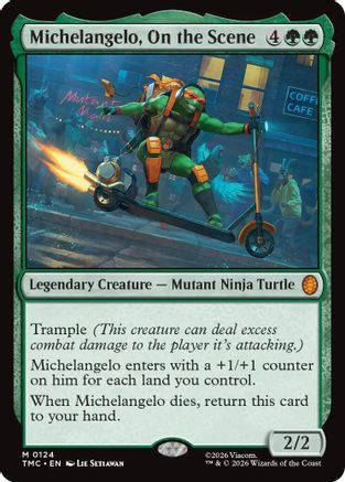 Michelangelo, On the Scene (TMC-124) - Commander: Teenage Mutant Ninja Turtles | Grognard Games