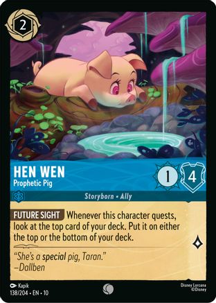Hen Wen - Prophetic Pig (138/204) - Whispers in the Well Cold Foil | Grognard Games
