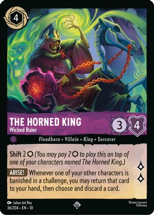 The Horned King - Wicked Ruler (36/204) - Whispers in the Well Cold Foil | Grognard Games