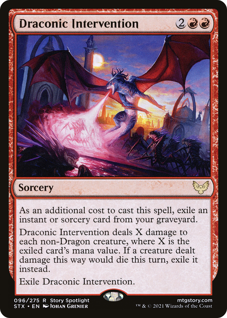 Draconic Intervention [Strixhaven: School of Mages] | Grognard Games