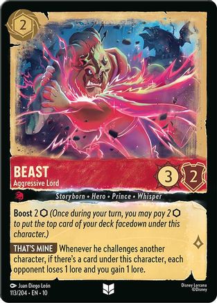 Beast - Aggressive Lord (113/204) - Whispers in the Well Cold Foil | Grognard Games