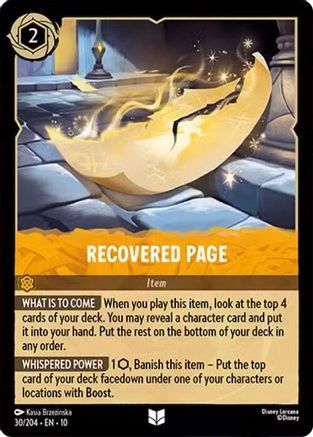 Recovered Page (30/204) - Whispers in the Well Cold Foil | Grognard Games