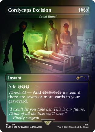 Cordyceps Excision - Cabal Ritual (Rainbow Foil) (SLD-2199) - Secret Lair Drop Series Foil | Grognard Games