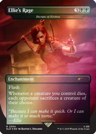 Ellie's Rage - Dictate of Erebos (Rainbow Foil) (SLD-2204) - Secret Lair Drop Series Foil | Grognard Games
