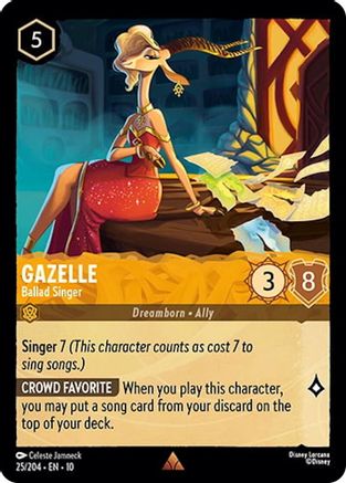 Gazelle - Ballad Singer (25/204) - Whispers in the Well Cold Foil | Grognard Games