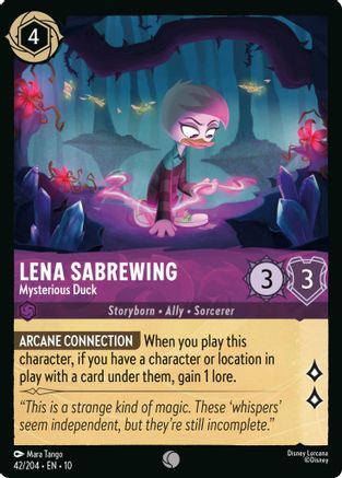 Lena Sabrewing - Mysterious Duck (42/204) - Whispers in the Well Cold Foil | Grognard Games