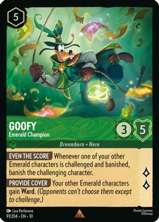 Goofy - Emerald Champion (91/204) - Whispers in the Well | Grognard Games