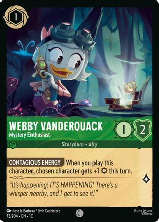Webby Vanderquack - Mystery Enthusiast (73/204) - Whispers in the Well Cold Foil | Grognard Games