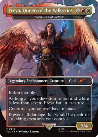 Freya, Queen of the Valkyries - Iroas, God of Victory (SLD-2215) - Secret Lair Drop Series Foil | Grognard Games