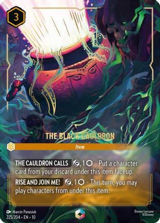 The Black Cauldron (Enchanted) (225/204) - Whispers in the Well Holofoil | Grognard Games