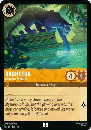 Bagheera - Cautious Explorer (12/204) - Whispers in the Well Cold Foil | Grognard Games
