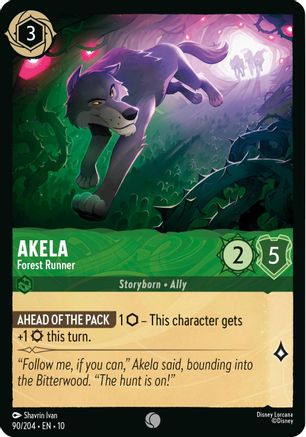 Akela - Forest Runner (90/204) - Whispers in the Well Cold Foil | Grognard Games
