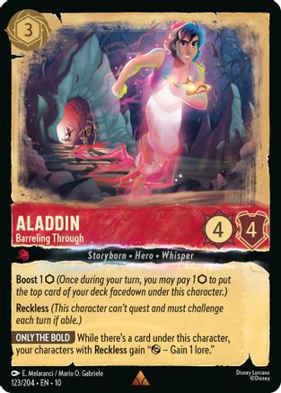 Aladdin - Barreling Through (123/204) - Whispers in the Well Cold Foil | Grognard Games